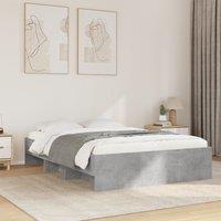 Berkfield Home Bed Frame without Mattress Concrete Grey 140x190cm Engineered Wood | Size: 140x190 cm