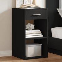 Berkfield Home Bedside Cabinets 2 pcs Black 35x34x65 cm Engineered Wood | Size: 35 x 34 x 65 cm