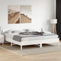 Berkfield Home Bed Frame without Mattress White 180x200 cm Super King Solid Wood Pine
