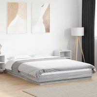 Berkfield Home Bed Frame without Mattress Grey Sonoma 120x190 cm Small Double