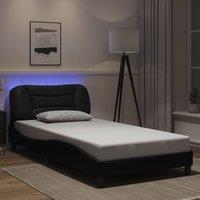 Berkfield Home Bed Frame with LED without Mattress Black 100x200 cm