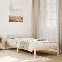 Berkfield Home Extra Long Bed Frame without Mattress 80x220 cm Solid Wood Pine in Brown