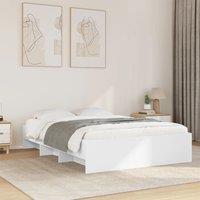 Berkfield Home Bed Frame without Mattress White 120x200 cm Engineered Wood | Size: Small Double