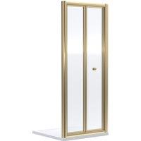 Balterley 4mm Glass Bi-Fold Shower Door 1900 x 700mm Brushed Brass in Metallics