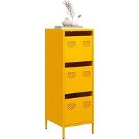 Berkfield Home Highboard Mustard Yellow 39x35x103.5 cm Steel