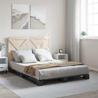Berkfield Home Bed Frame without Mattress Grey 160x200 cm Solid Wood Pine