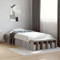 Bed Frame without Mattress Grey Sonoma 90x190 cm Single