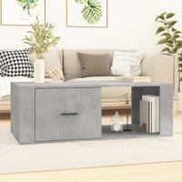 Berkfield Home Coffee Table Concrete Grey 100x50.5x35 cm Engineered Wood