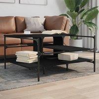Berkfield Home Coffee Table Black 100x100x48.5 cm EngineeredWood