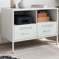 Berkfield Home TV Cabinet White 68x39x50.5 cm Steel