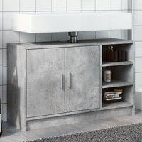 Berkfield Home Sink Cabinet Concrete Grey 90x29x55 cm Engineered Wood | Size: 90 x 29 x 55 cm