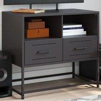 Berkfield Home TV Cabinet Black 68x39x60.5 cm Steel