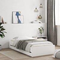 Berkfield Home Bed Frame with Drawers without Mattress White 90x190 cm Single