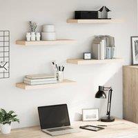 Berkfield Home Floating Shelves 4 pcs 60x23.5x4 cm Engineered Wood in Brown