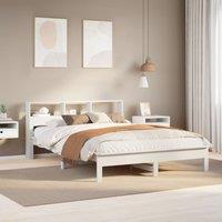 Berkfield Home Bed Frame without Mattress White 160x200 cm Solid Wood Pine