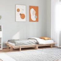 Berkfield Home Bed Frame without Mattress 75x190 cm Small Single Solid Wood Pine in Brown