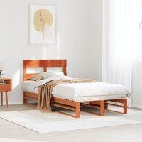 Berkfield Home Bed Frame without Mattress Wax Brown 90x200 cm Solid Wood Pine