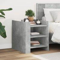 Berkfield Home Bedside Cabinet Concrete Grey 45x50x50 cm Engineered Wood | Size: 45 x 50 x 50 cm