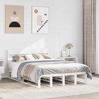 Berkfield Home Bed Frame without Mattress White 120x200 cm Solid Wood Pine | Size: Small Double