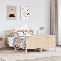 Berkfield Home Bed Frame without Mattress 150x200 cm King Size Solid Wood Pine in Brown