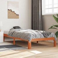 Berkfield Home Bed Frame without Mattress Wax Brown 90x200 cm Solid Wood Pine