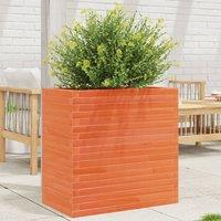 Berkfield Home Garden Planter Wax Brown 70x40x68.5 cm Solid Wood Pine
