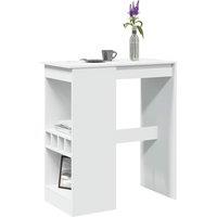 Berkfield Home Bar Table with Racks White 90x47.5x103.5 cm Engineered Wood