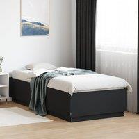 Berkfield Home Bed Frame with LED without Mattress Black 100x200 cm