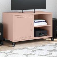 Berkfield Home TV Cabinet Pink 68x39x43.5 cm Steel