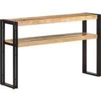 Berkfield Home Console Table 120x30x75 cm Rough Mango Wood in Brown | Size: 120 x 30 x 75 cm