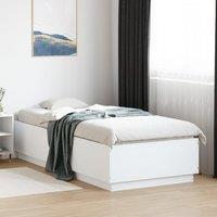 Berkfield Home Bed Frame with LED without Mattress White 100x200 cm