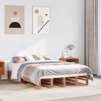 Berkfield Home Bed Frame without Mattress Wax Brown 160x200 cm Solid Wood Pine