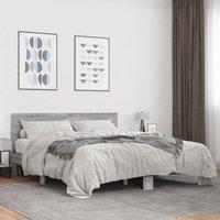 Berkfield Home Bed Frame without Mattress Grey Sonoma 160x200 cm
