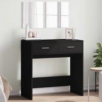 Berkfield Home Dressing Table with Mirror Black 80x39x80 cm | Size: 80 x 39 x 80 cm