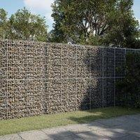 Berkfield Home Gabion Basket with Cover 300x100x200 cm Galvanised Iron in Silver | Size: 300 x 100 x 200 cm