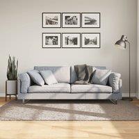 Shaggy Rug PAMPLONA High Pile Modern Beige 140x200 cm