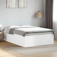 Berkfield Home Bed Frame without Mattress White 120x200 cm | Size: Small Double