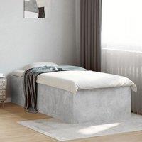 Bed Frame without Mattress Concrete Grey 90x190 cm Single