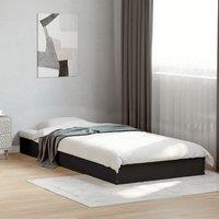 Berkfield Home Bed Frame without Mattress Black 75x190 cm Small Single Engineered Wood