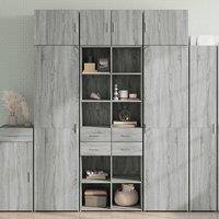 Berkfield Home Storage Cabinet Grey Sonoma 70x42.5x225 cm Engineered Wood