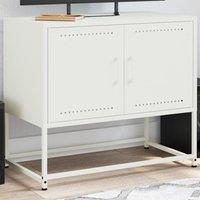 Berkfield Home TV Cabinet White 68.5x39x60.5 cm Steel