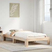 Bed Frame without Mattress 100x200 cm Solid Wood Pine