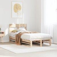 Berkfield Home Bed Frame without Mattress 90x190 cm Single Solid Wood Pine in Brown