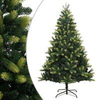 Berkfield Home Artificial Hinged Christmas Tree with Stand 150 cm in Green