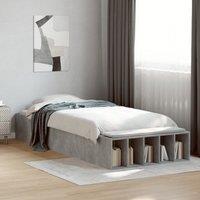 Berkfield Home Bed Frame without Mattress Concrete Grey 75x190 cm Small Single