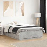 Berkfield Home Bed Frame without Mattress Concrete Grey 120x190 cm Small Double