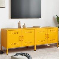 TV Cabinets 2 pcs Mustard Yellow 68x39x50.5 cm Steel