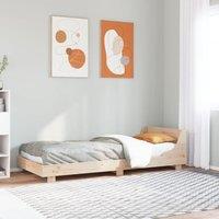 Berkfield Home Bed Frame without Mattress 100x200 cm Solid Wood Pine in Brown