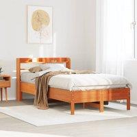 Berkfield Home Bed Frame without Mattress Wax Brown 100x200 cm Solid Wood Pine