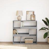 Berkfield Home Book Cabinet/Room Divider Grey Sonoma 100x33x94.5 cm